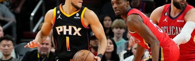 布克58分拒绝三连败鹈鹕，谁说太阳要就此下山了？