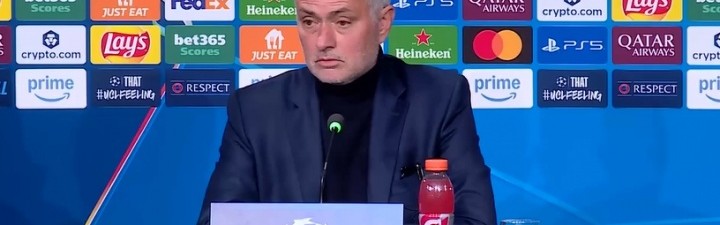 穆帅：我们没有能进球上双的前锋，尽管输球仍为球员的表现而骄傲